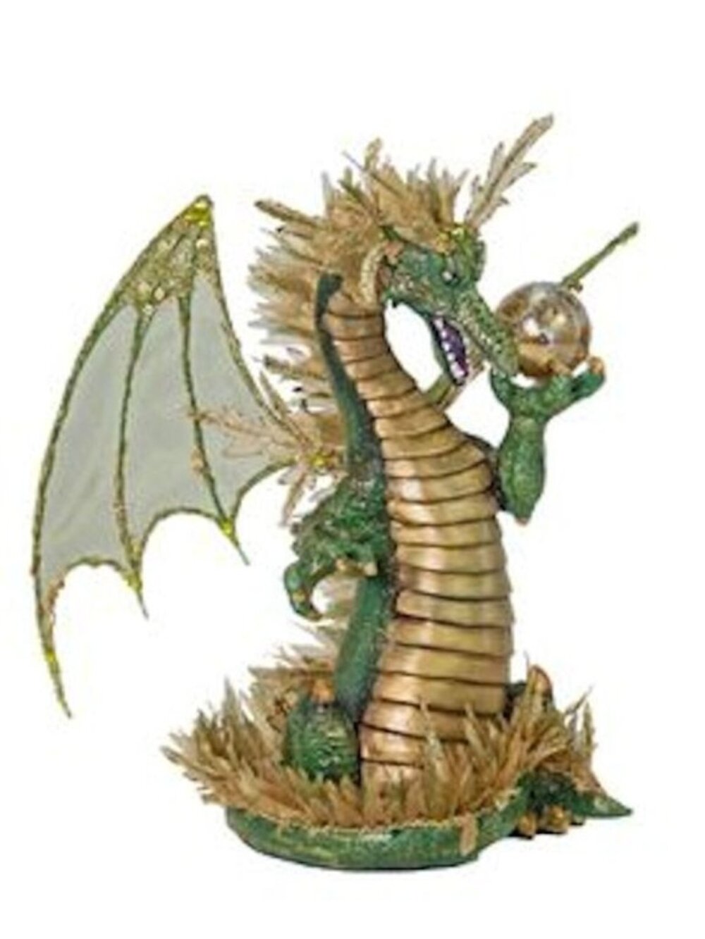 Katherine's Collection Beaded Green Dragon Sitting Figurine Myths & Legends